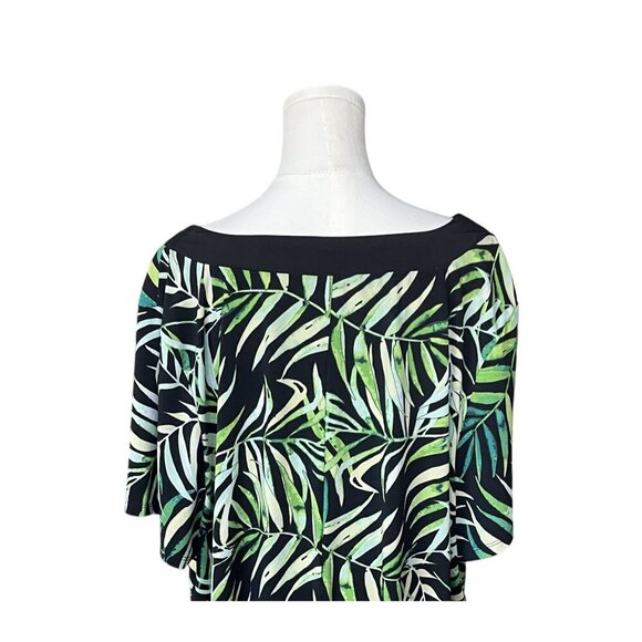 Arna York Floral Tunic Dress 26/28 Hawaiian Tropical Resort Wear Travel V Neck - Picture 5 of 9